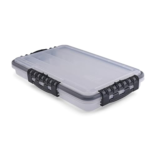 Plano Waterproof 3700 Tackle Box, Clear/Red - Image 2