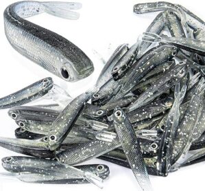 Syosisny Plastic Soft Fishing Lure, Forked Tail Minnow