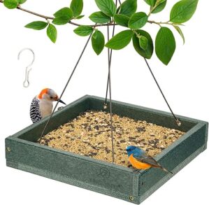 Kingsyard Platform Bird Feeder, Recycled Plastic, Large Capacity