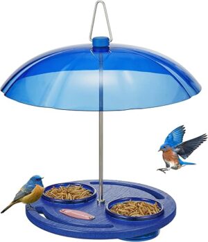 Kingsyard Platform Bird Feeder With Weatherproof Dome