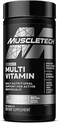 MuscleTech Platinum Multivitamin Immune Support, 90 Ct