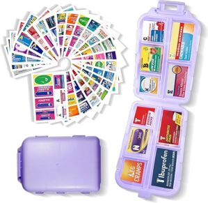 YIXIAN Pocket Pharmacy Medicine Labels Pill Organizer
