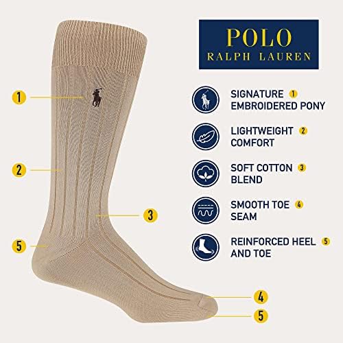 POLO RALPH LAUREN Men's Super Soft Ribbed Dress Socks - Image 2