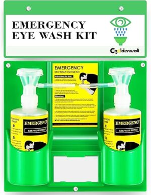 CGOLDENWALL Portable Eye Wash Station, 16.09oz Capacity