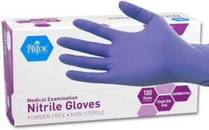 MED PRIDE Powder-Free Nitrile Exam Gloves, Medium