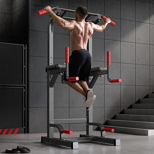 SogesPower Power Tower Adjustable Height Dip Station 330LBS