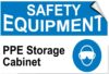 Fastasticdeals PPE Storage Cabinet Label Sticker 10×7