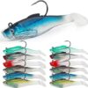 SILANON Pre-Rigged Swimbait Jig Head Paddle Tail