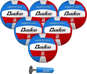 Baden Premium Soft Leather Outdoor Volleyball 6 Pack