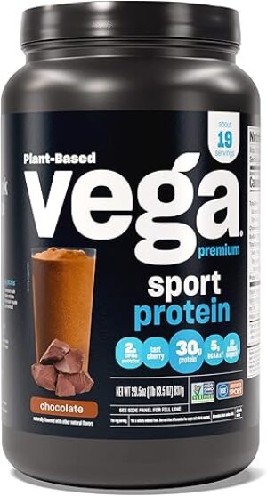 Vega Premium Vegan Chocolate Protein Powder, NSF Certified, 29.5 oz