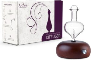 ArOmis Aromatherapy Premium Wood & Glass Essential Oil Nebulizer