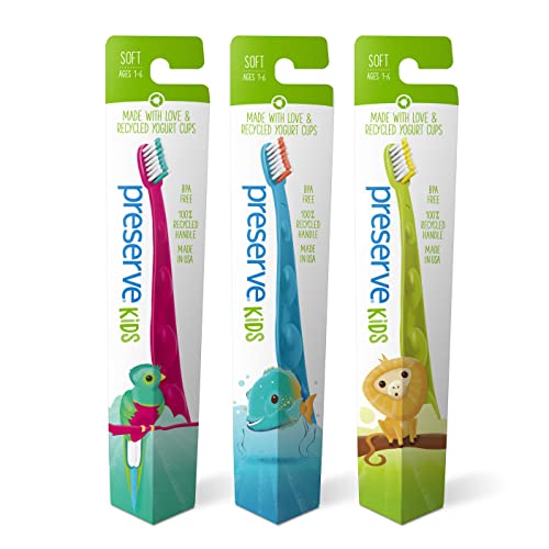 Preserve Kids Toothbrush, Recycled Plastic, Soft Bristles - Image 3