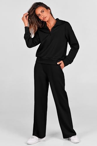 PRETTYGARDEN Women's Casual Lapel Zip Tracksuit Set - Image 4