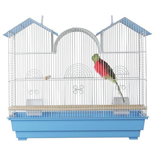 Prevue Pet Products Triple Roof Cockatiel Cage, Blue/White - Image 4