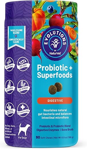 NaturVet Probiotic & Superfoods Soft Chews 90ct