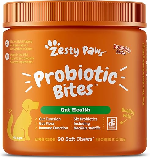 Zesty Paws Probiotics For Dogs - Digestive Enzymes Supplement