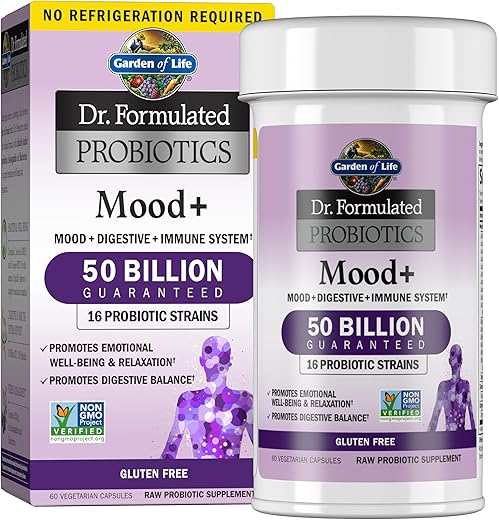 Garden of Life Probiotics Mood+ Acidophilus Supplement