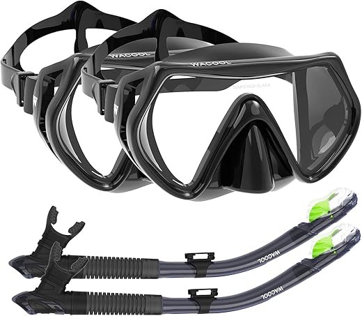 WACOOL Professional Snorkeling Set With Anti-Fog Coating