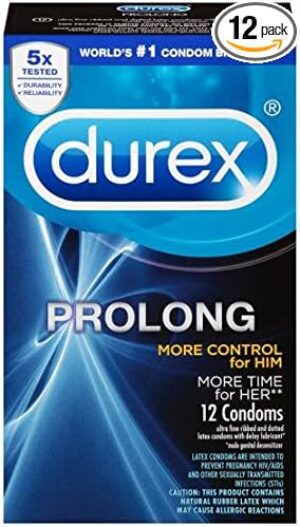 Durex Prolong Climax Control Latex Condoms