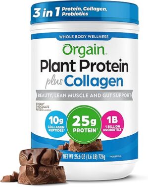 Orgain Protein Powder With Collagen, Chocolate Fudge