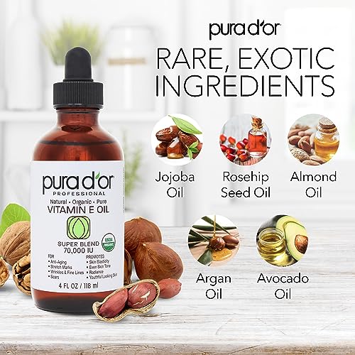 PURA D'OR Organic Vitamin E Oil Blend 70,000 IU - Image 4