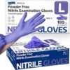 Supmedic Purple Nitrile Exam Gloves, Powder-Free