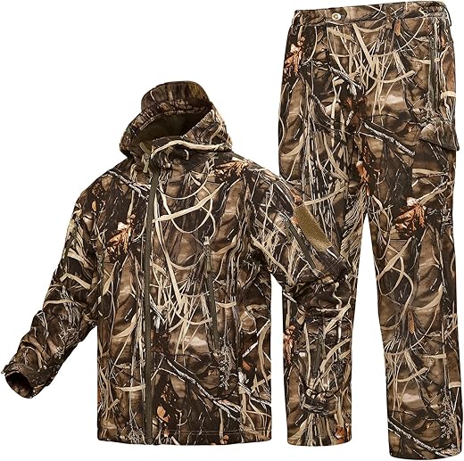 YEVHEV Quiet Hunting Camouflage Hoodie Jacket Pants