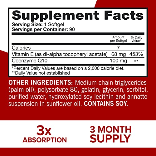 Qunol Ultra CoQ10 100mg Softgels, 90 Count - Image 3