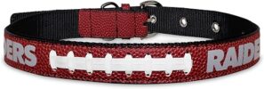 Pets First Raiders Premium Leather Dog Collar, Medium