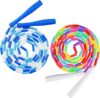 Fezog Rainbow Beaded Kids Jump Rope, 2 Pack