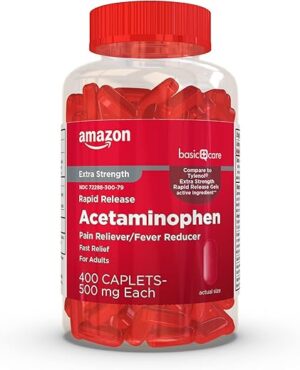 Amazon Basic Care Rapid Release Acetaminophen Caplets 500 mg
