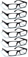Boost Eyewear Reading Glasses 6 Pack, Black Frames