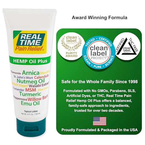 Real Time Pain Relief Hemp Oil Plus - 4oz Tube Advanced Formula - Image 5