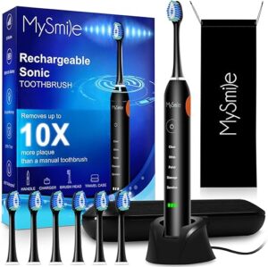 MySmile Rechargeable Sonic Electric Toothbrush, 48000VPM