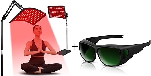 Viconor Red Light Therapy Lamp With Goggles
