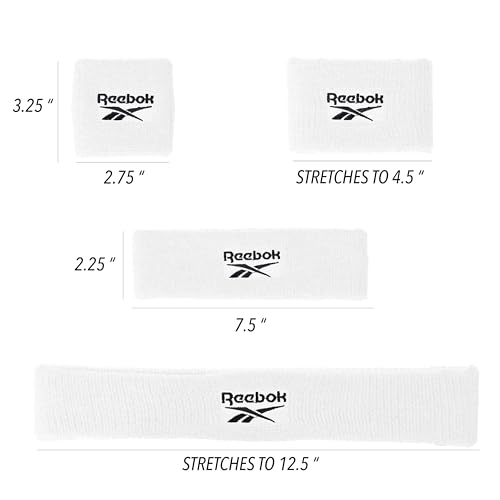 Reebok Athletic Sweatband Set - Headband & Wristbands - Image 5