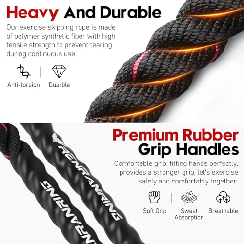 RENRANRING Weighted Jump Rope For Fitness Exercise - Image 3