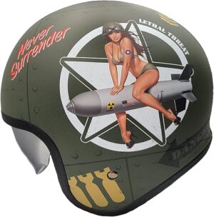 VEGA Retro Open Face Helmet With Sunshield