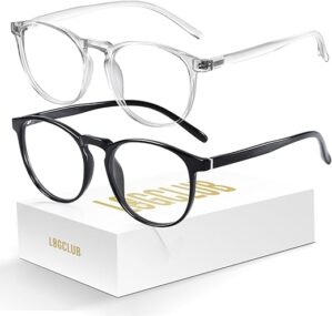 logclub Retro Round Blue Light Blocking Glasses