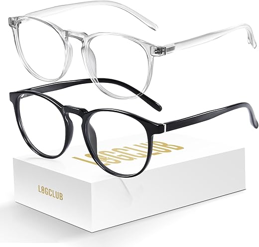 logclub Retro Round Blue Light Blocking Glasses