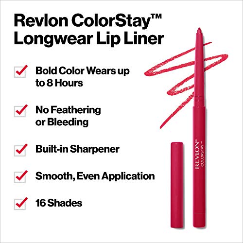 REVLON ColorStay Lip Liner, 640 Raisin - Image 3