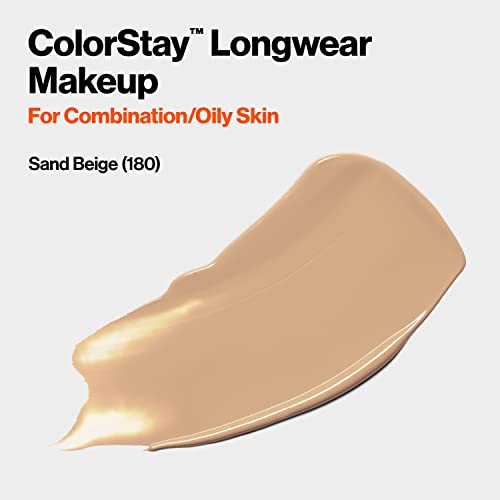 REVLON ColorStay Liquid Foundation, SPF 15, Sand Beige (180) - Image 2