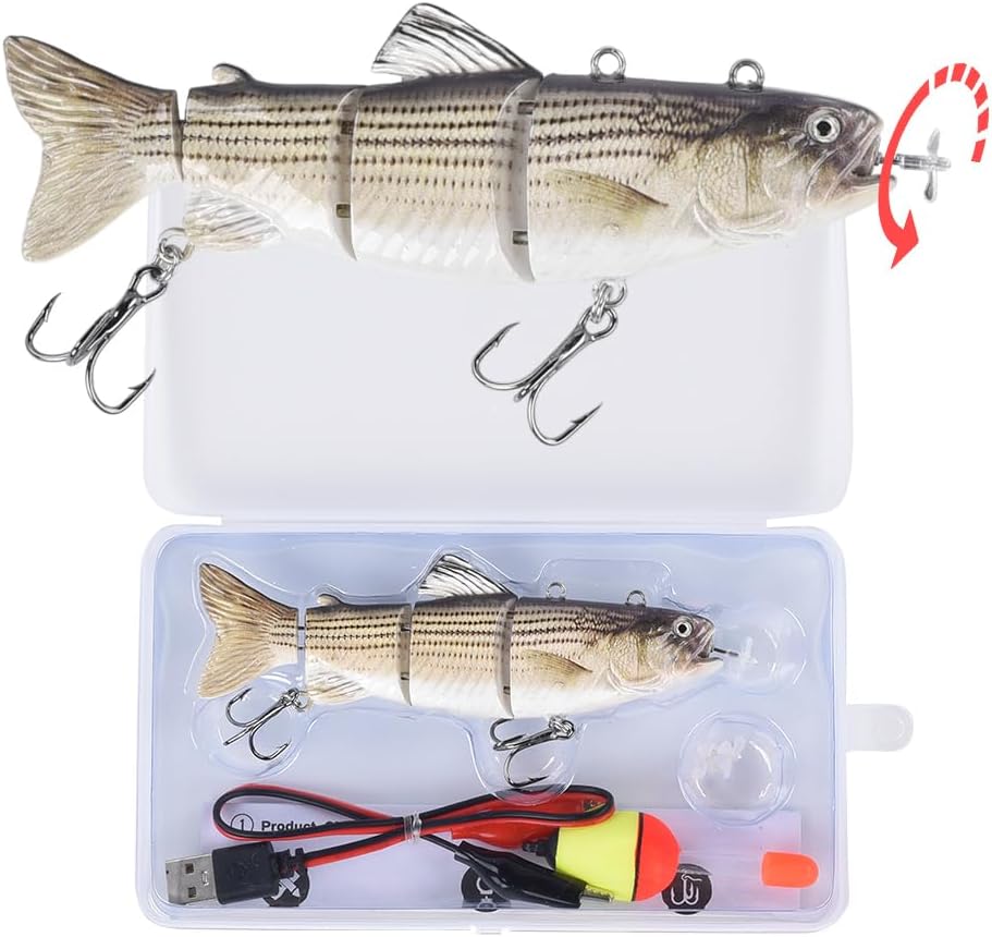 watalure Robotic USB Rechargeable LED Fishing Lures