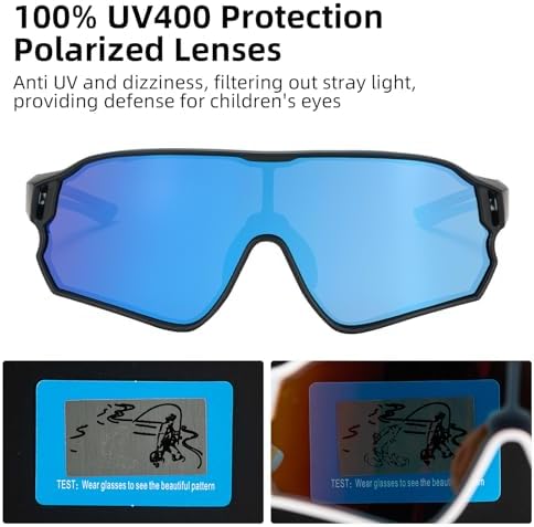 ROCKBROS Kids Polarized Cycling Sunglasses UV400 Protection - Image 3