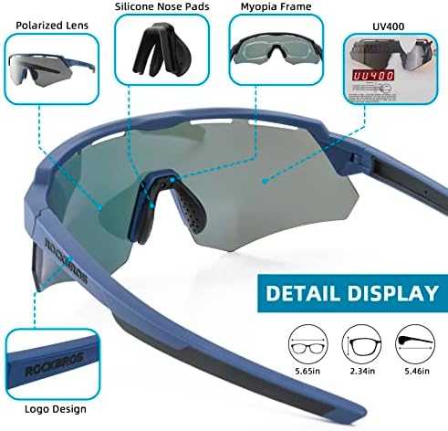 ROCKBROS Polarized Cycling Glasses With Interchangeable Lenses - Image 4