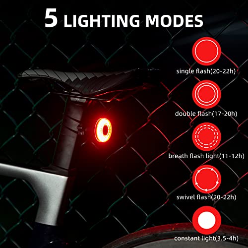 ROCKBROS Smart Bike Tail Light Rechargeable LED - Image 5