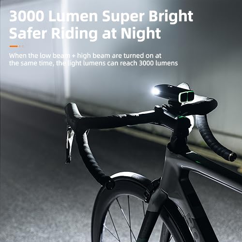 ROCKBROS USB-C Rechargeable Bike Light, 3000 Lumens - Image 3