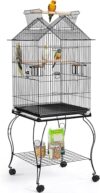 Yaheetech Rolling Open Top Bird Cage With Stand