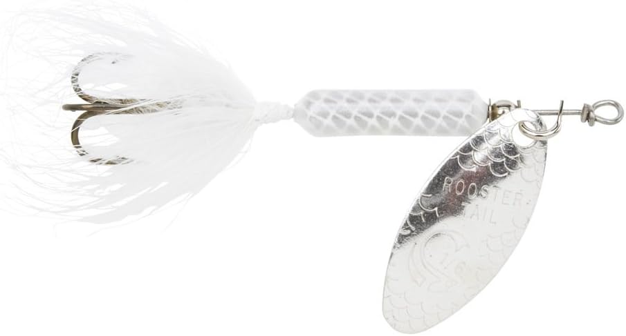Yakima Bait Rooster Tail Spinner Lure, White, 1/2-Ounce