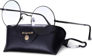Brigtlaiff Round Blue Light Blocking Glasses With Metal Frame